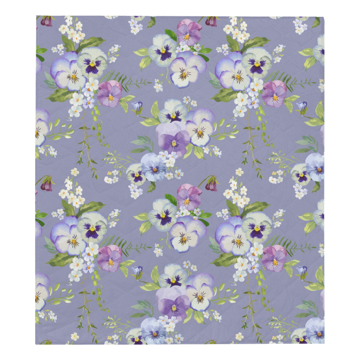 Pansy Pattern Print Design PS05 Premium Quilt
