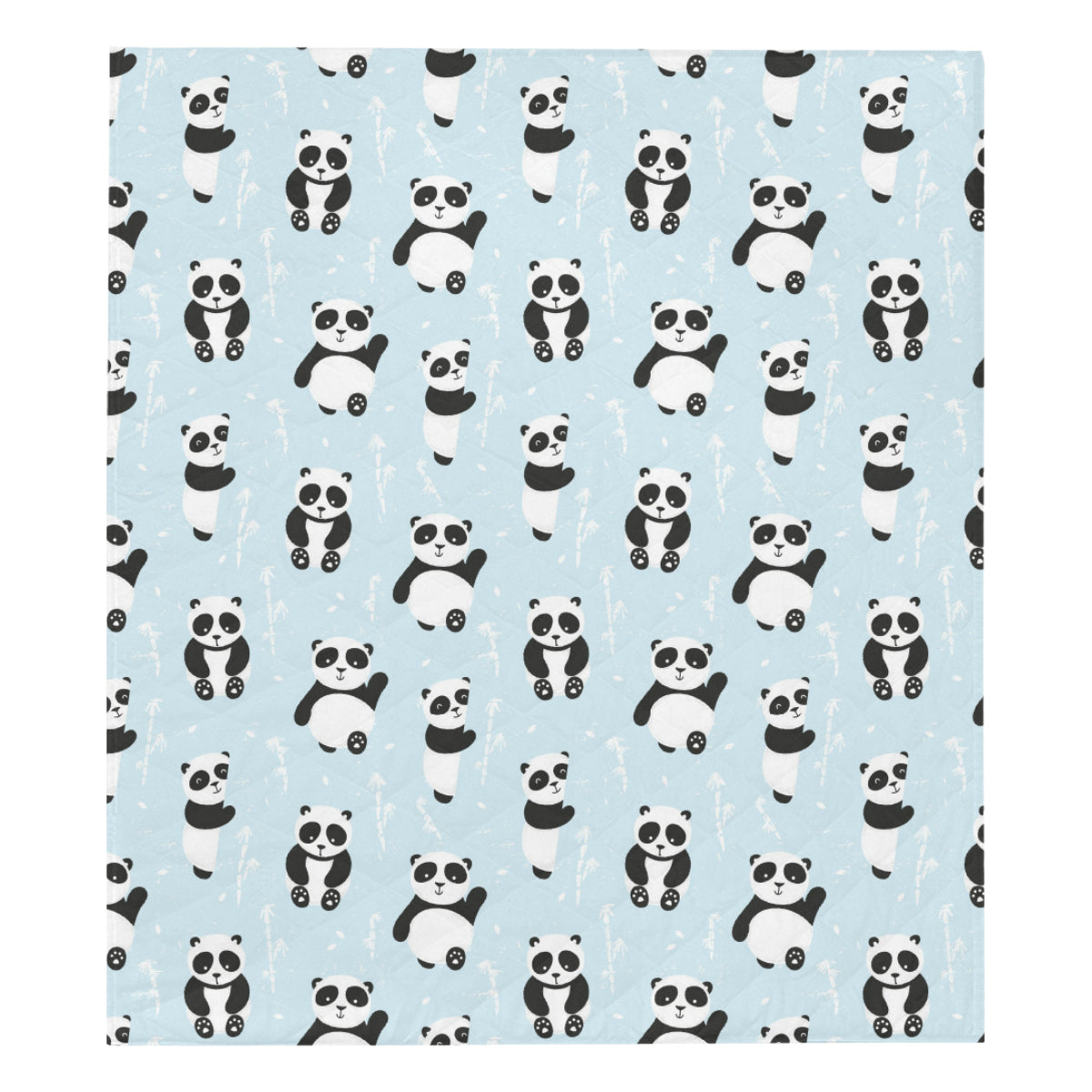 Panda Pattern Print Design A01 Premium Quilt