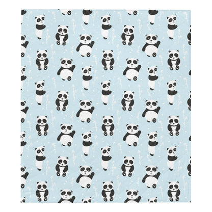 Panda Pattern Print Design A01 Premium Quilt