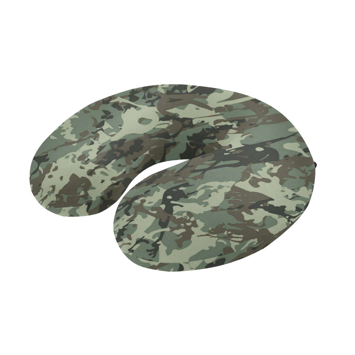 Camouflage Pattern Print Design 06 U-Shaped Travel Neck Pillow