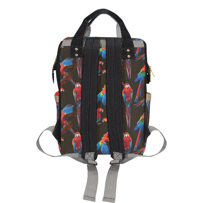 Macaw Pattern Print Design 04 Diaper Bag Backpack
