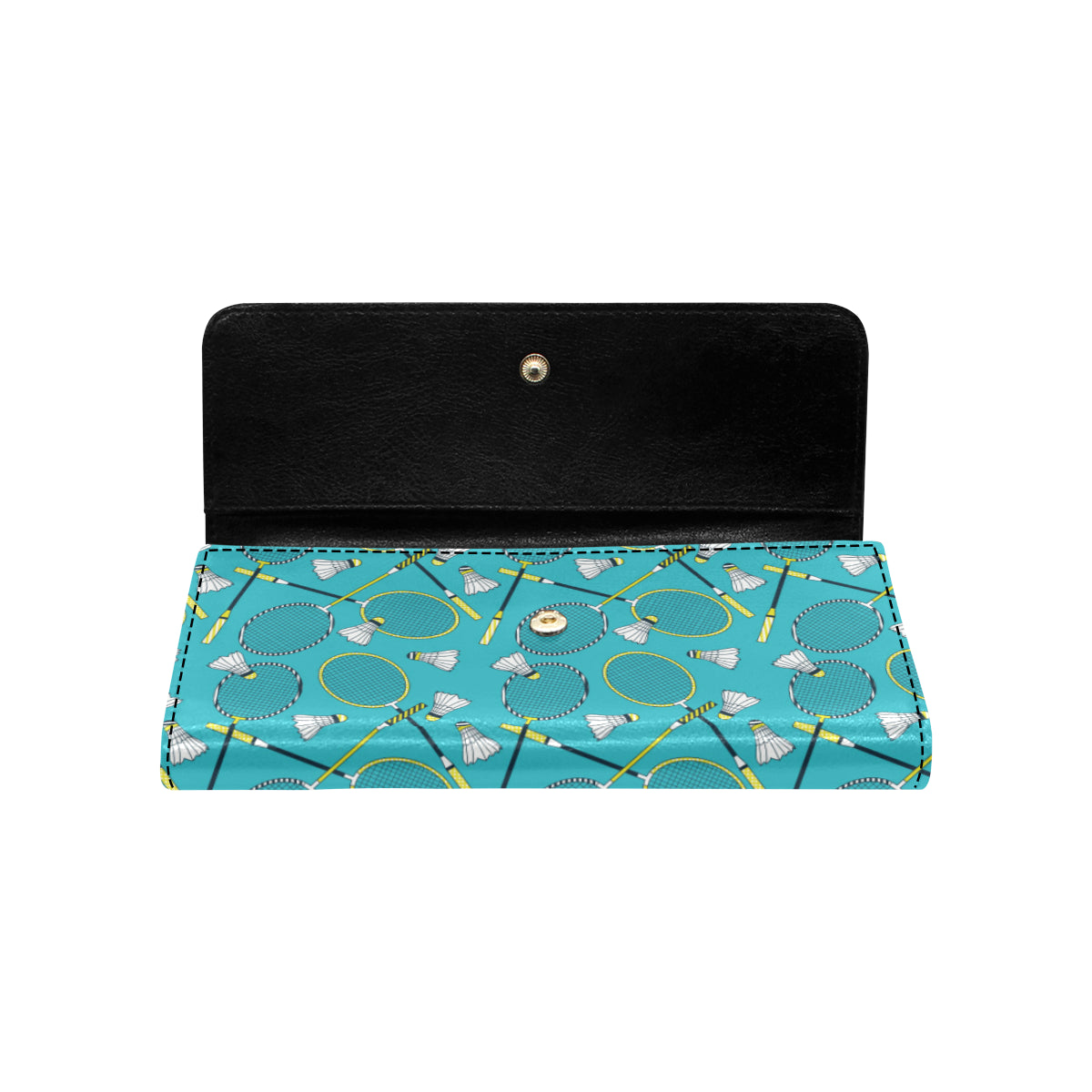 Badminton Pattern Print Design 06 Women's Trifold Wallet