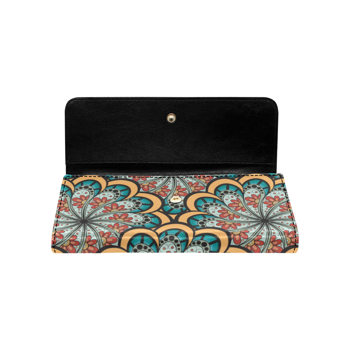 Mandala Pattern Print Design 01 Women's Trifold Wallet