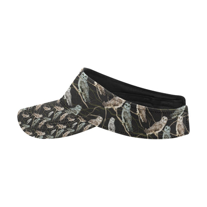 Owl Branch Themed Design Print Unisex Sun Visor