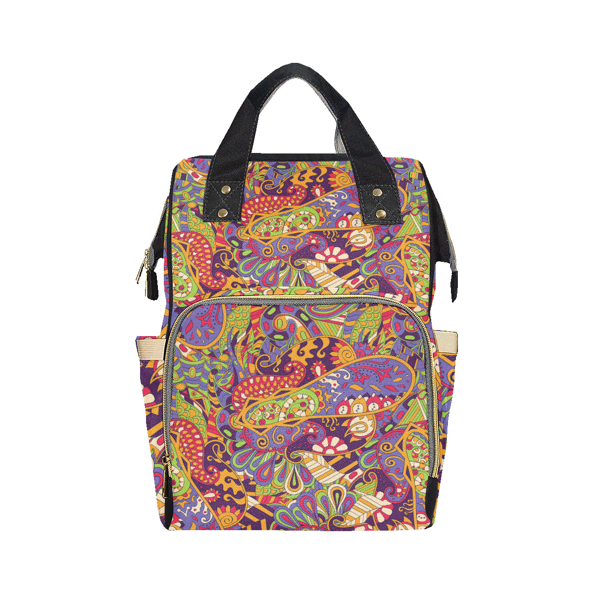 Funky Retro Pattern Print Design A04 Diaper Bag Backpack