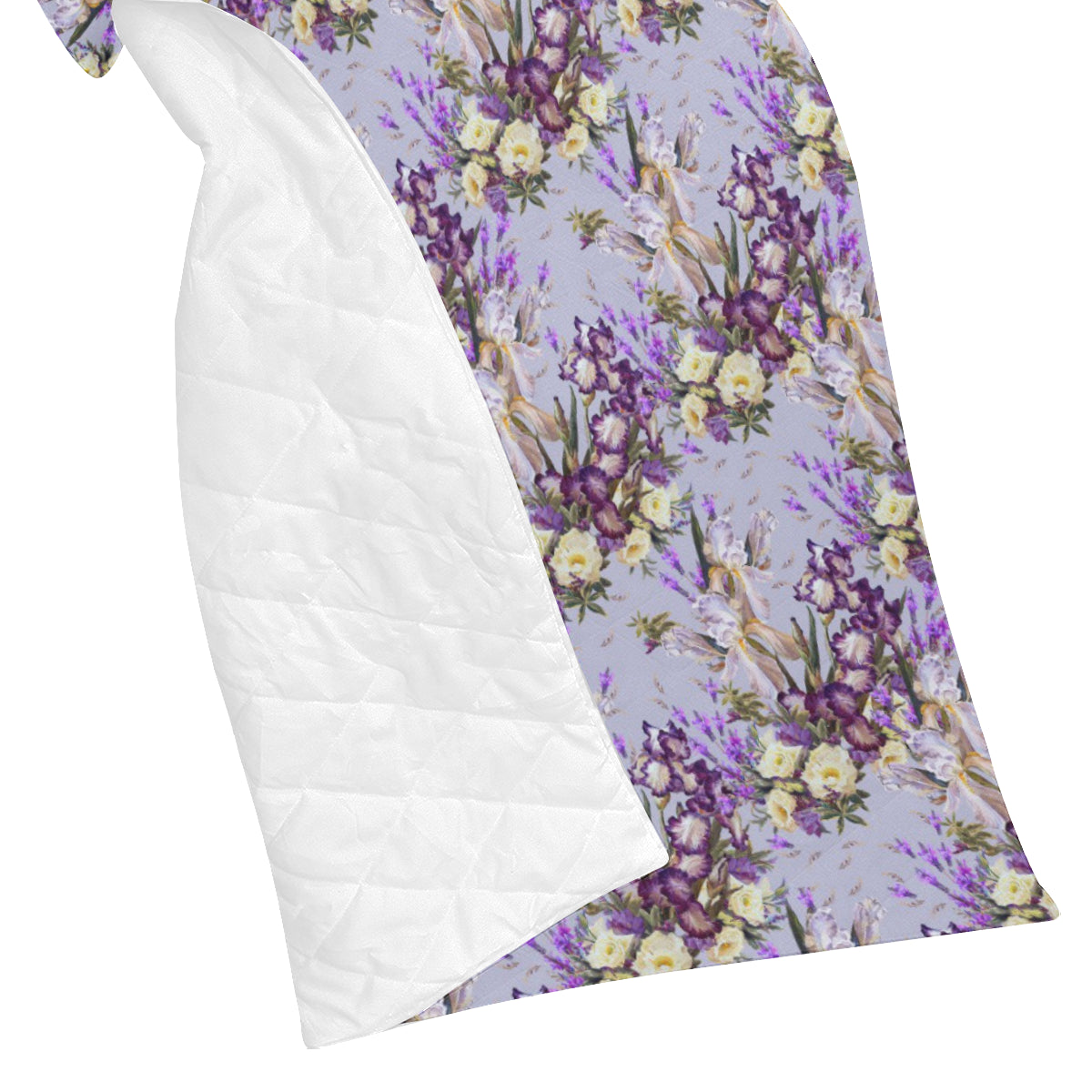 Iris Pattern Print Design IR07 Premium Quilt
