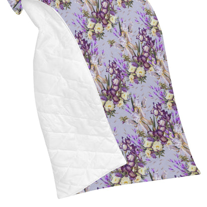 Iris Pattern Print Design IR07 Premium Quilt