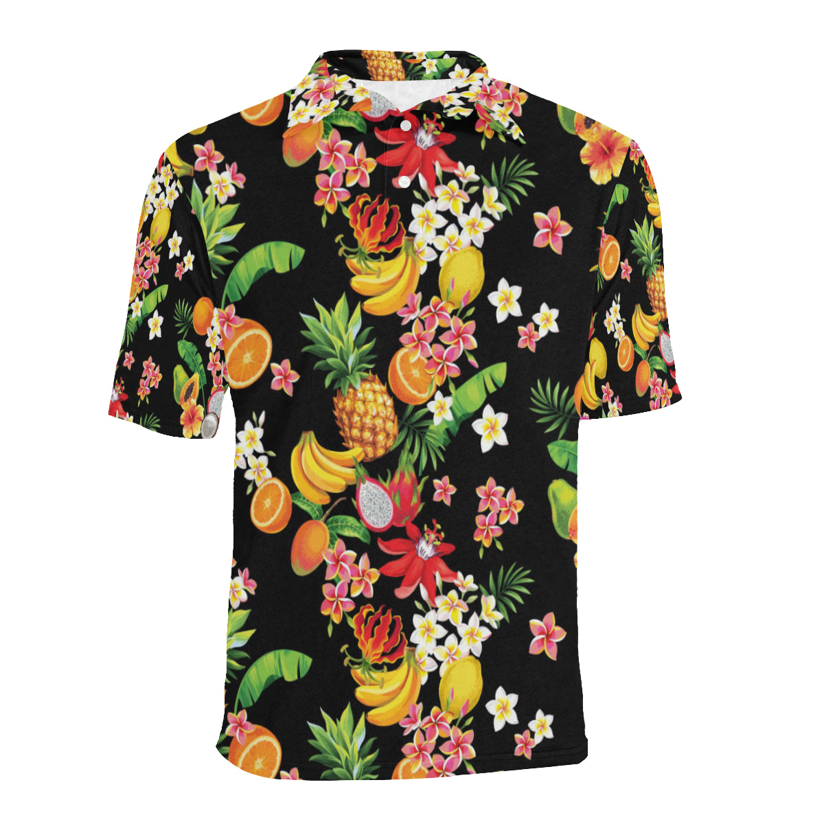 Tropical Fruits Pattern Print Design TF02 Men Polo Shirt