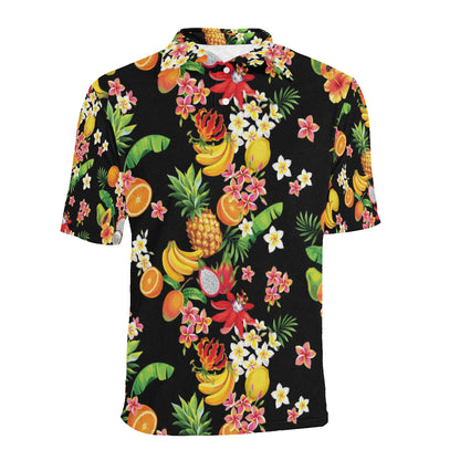 Tropical Fruits Pattern Print Design TF02 Men Polo Shirt