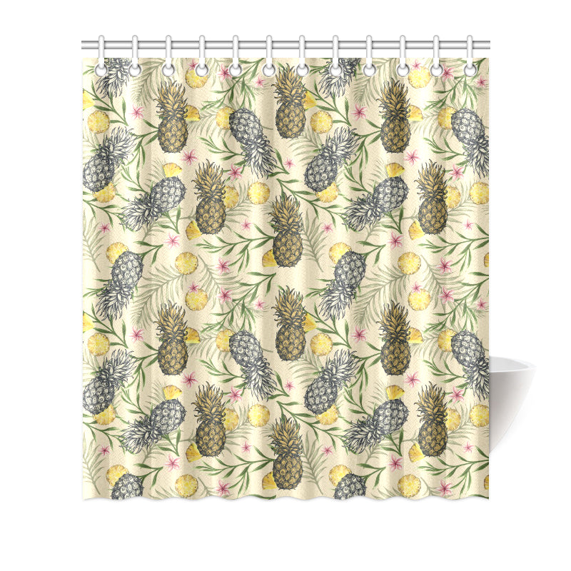 Pineapple Pattern Print Design PP012 Shower Curtain