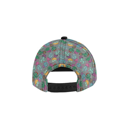 Cactus Colorful Print Pattern Snapback Cap
