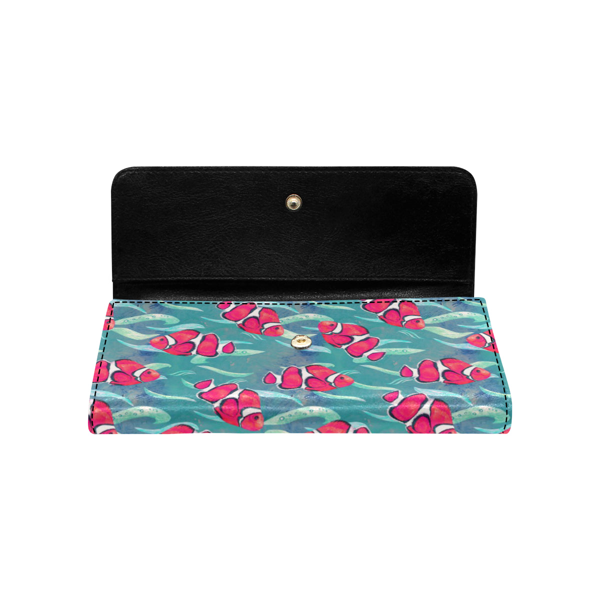 Clownfish Pattern Print Design 02 Women's Trifold Wallet