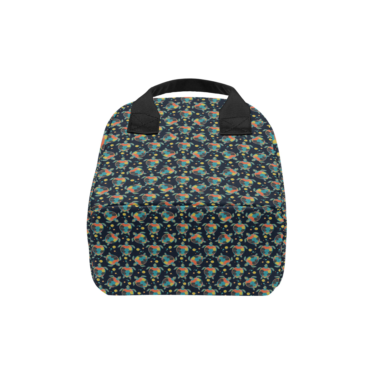 Sea Turtle Colorful with bubble Print Insulated Lunch Bag