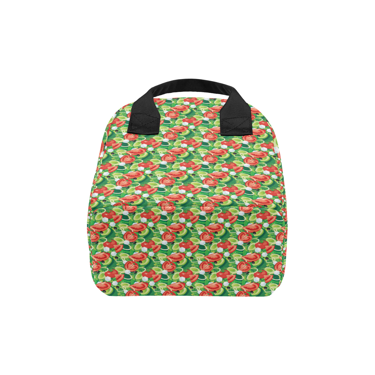 Vegan Salad Themed Design Print Insulated Lunch Bag