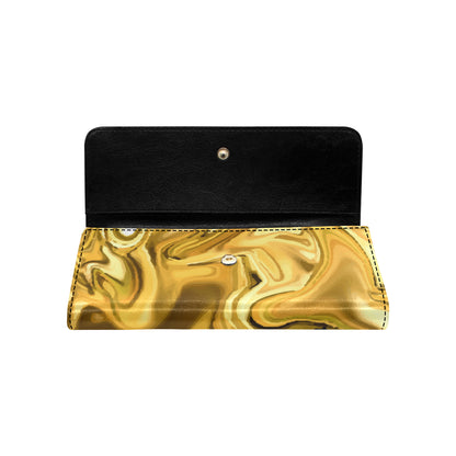 Liquid Pattern Print Design 03 Women's Trifold Wallet