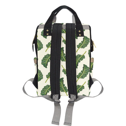 Kale Pattern Print Design 03 Diaper Bag Backpack