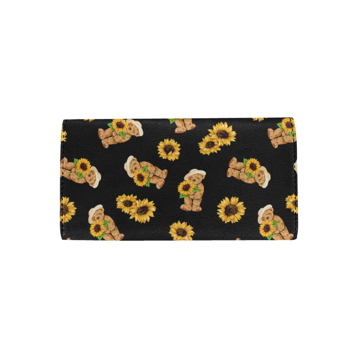 Sunflower Pattern Print Design SF016 Women's Trifold Wallet