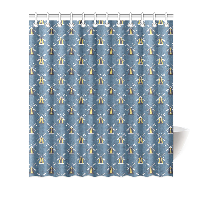 Windmill Pattern Print Design 03 Shower Curtain
