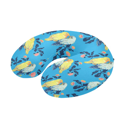 Lovebird Pattern Print Design 03 U-Shaped Travel Neck Pillow
