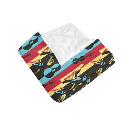 Jazz Pattern Print Design 02 Premium Quilt