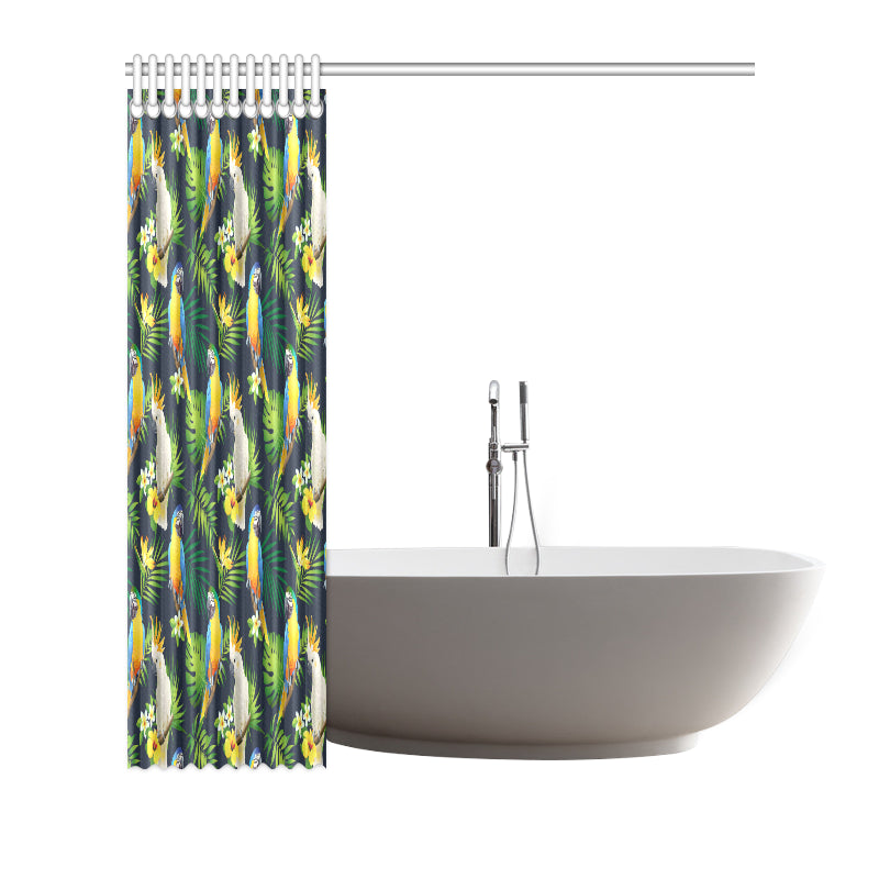 Parrot Pattern Print Design A03 Shower Curtain