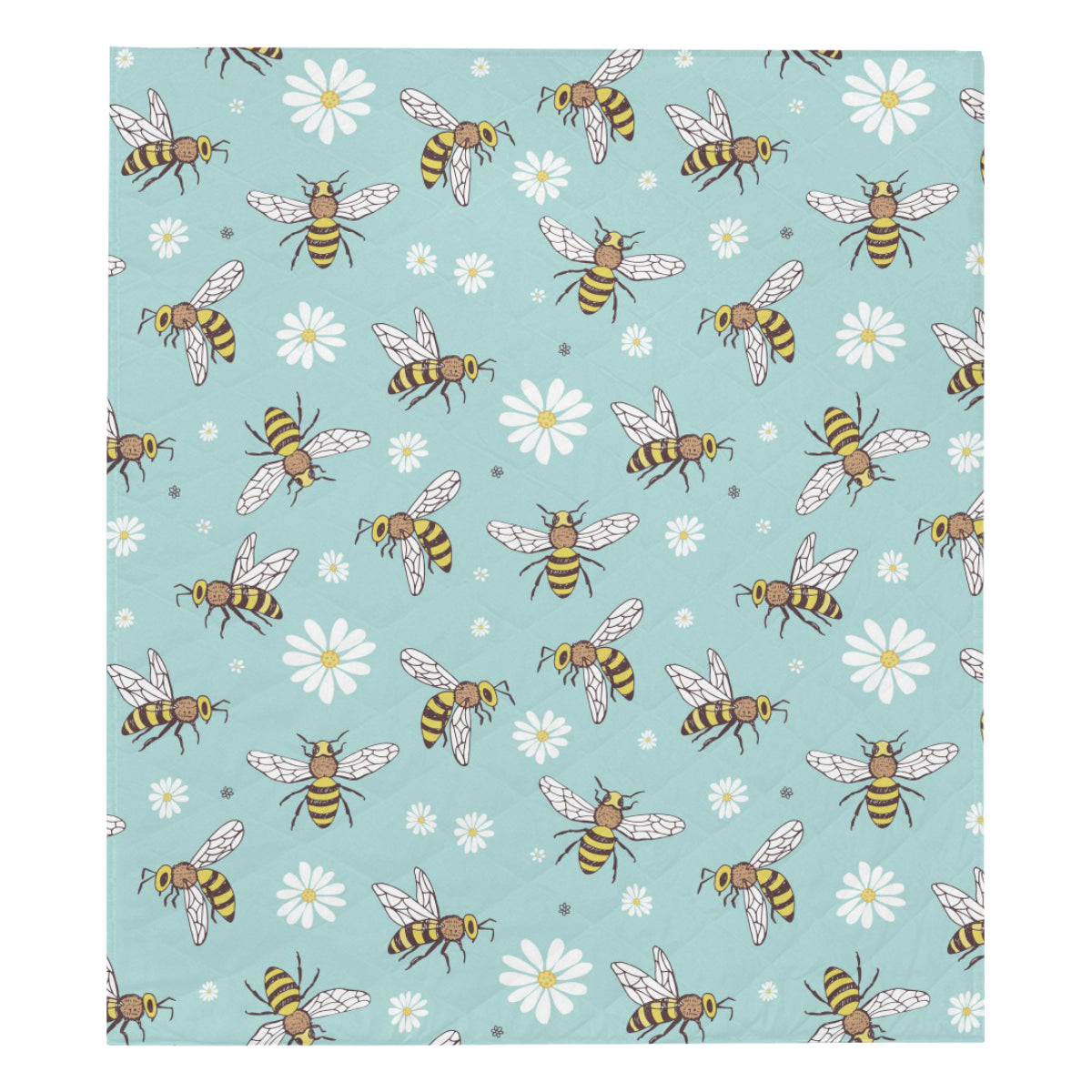 Bee Pattern Print Design BEE010 Premium Quilt