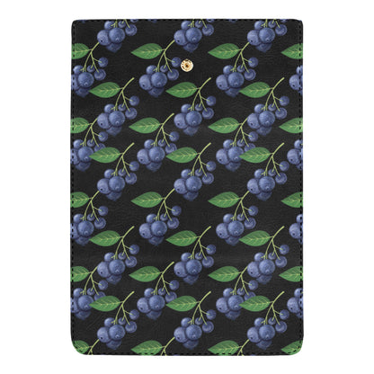 Blueberry Pattern Print Design BB01 Women's Trifold Wallet