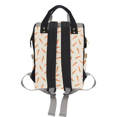 Carrot Pattern Print Design 07 Diaper Bag Backpack