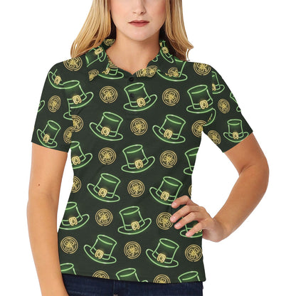 St Patricks Day Print Design LKS308 Women's Polo Shirt