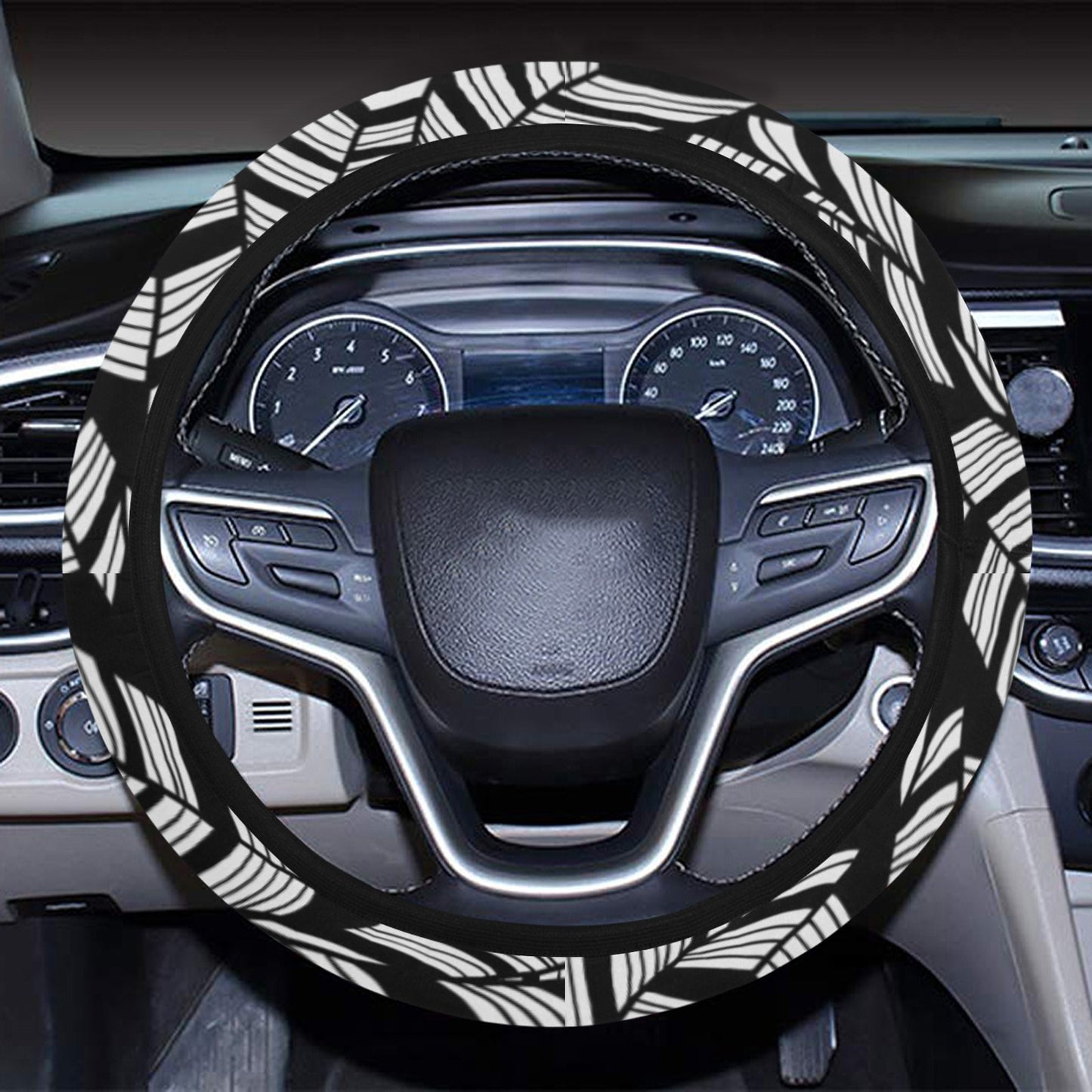 Tribal Pattern Print Design LKS302 Steering Wheel Cover with Elastic Edge