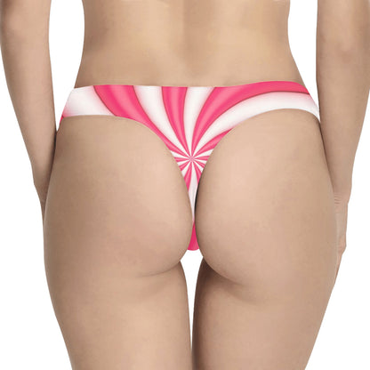 Vortex Twist Swirl Candy Print Women's Thongs