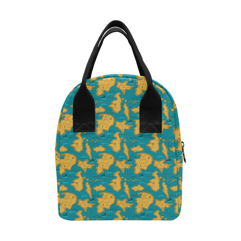 World Map Print Design LKS301 Insulated Lunch Bag
