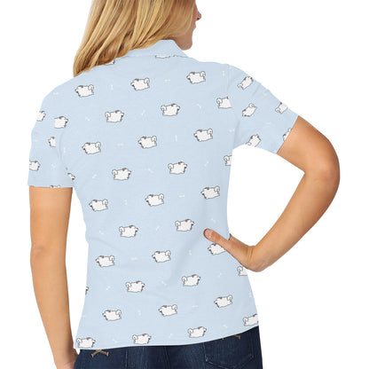 Samoyeds Print Design LKS302 Women's Polo Shirt