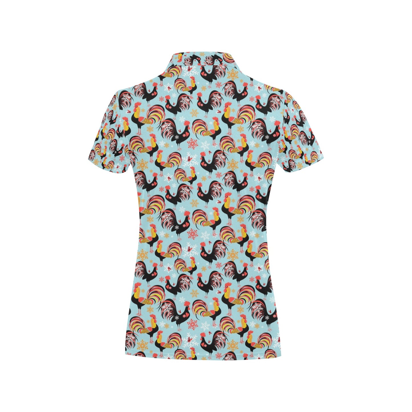 Rooster Themed Design Women's Polo Shirt