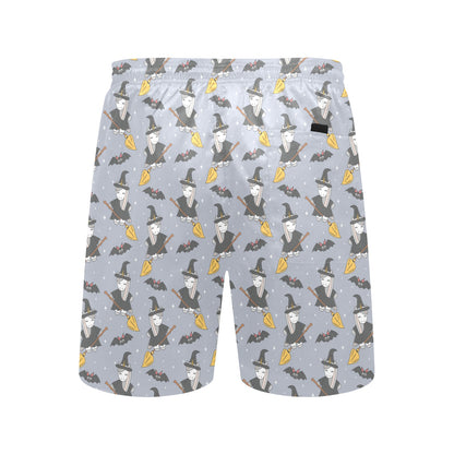 Witch Print Design LKS307 Men's Swim Trunks Beach Shorts