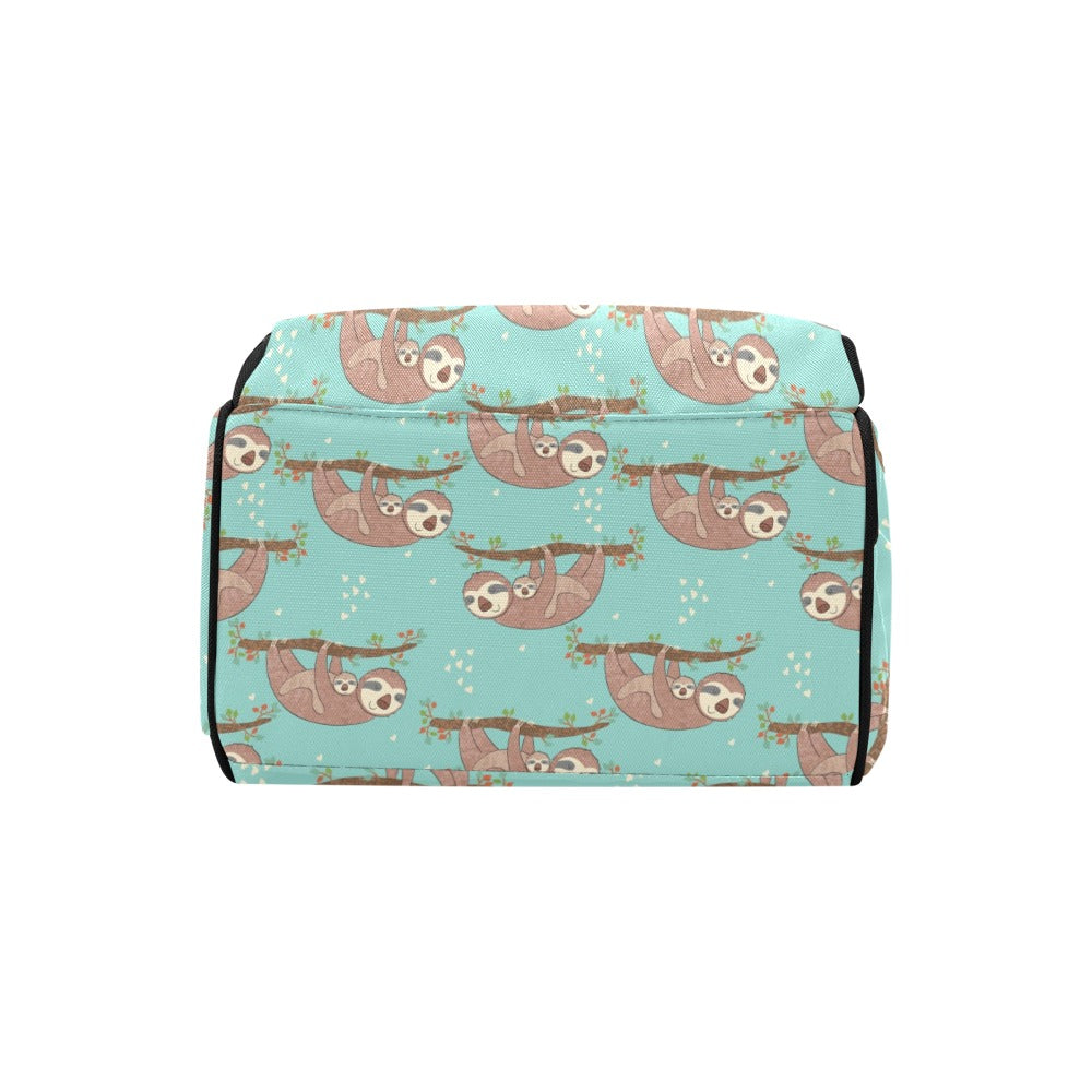 Sloth Print Design LKS302 Diaper Bag Backpack