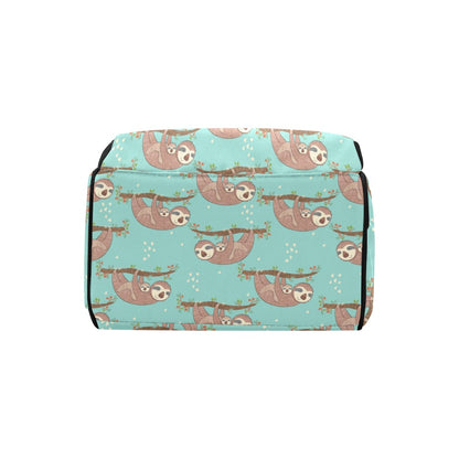 Sloth Print Design LKS302 Diaper Bag Backpack