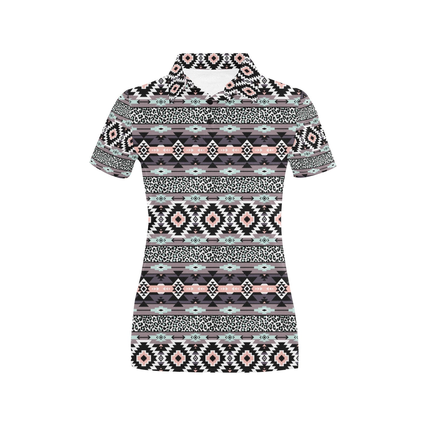 Safari Pattern Print Design LKS302 Women's Polo Shirt