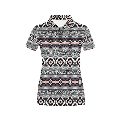 Safari Pattern Print Design LKS302 Women's Polo Shirt