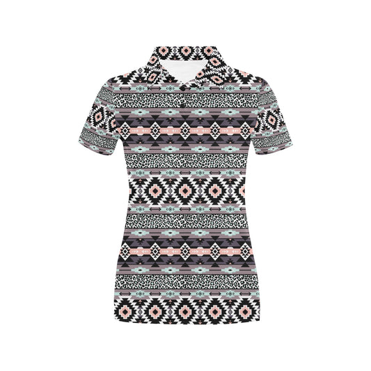 Safari Pattern Print Design LKS302 Women's Polo Shirt