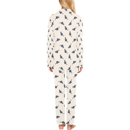 Scuba Driver Print Design LKS301 Women's Long Pajama Set