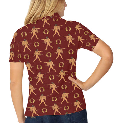 Ancient Greek Print Design LKS307 Women's Polo Shirt
