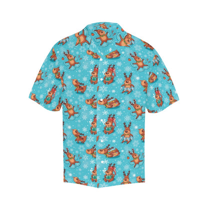 Reindeer Print Design LKS402 Men's Men's Hawaiian Shirt