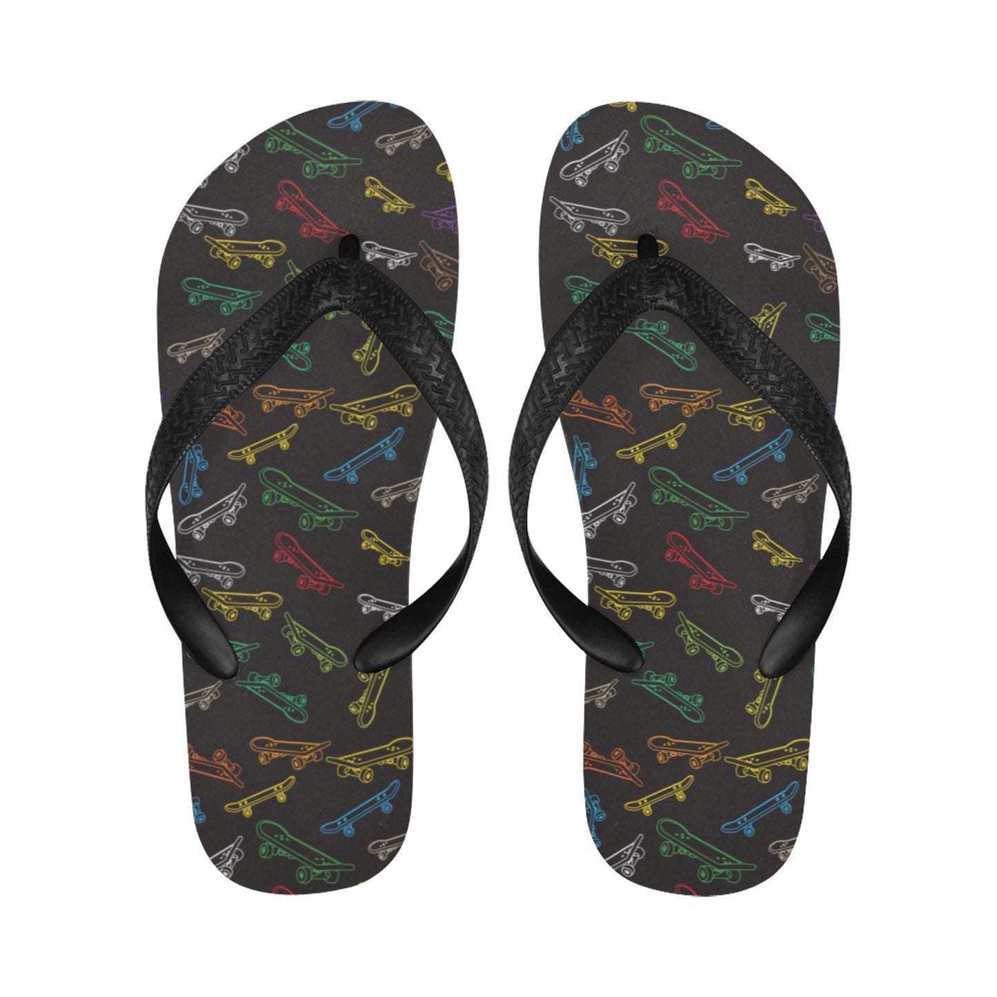 Skateboard Print Design LKS301 Flip Flops