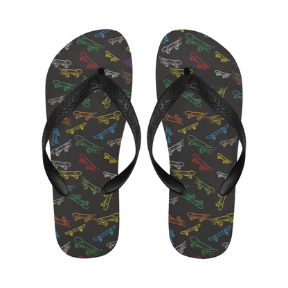 Skateboard Print Design LKS301 Flip Flops