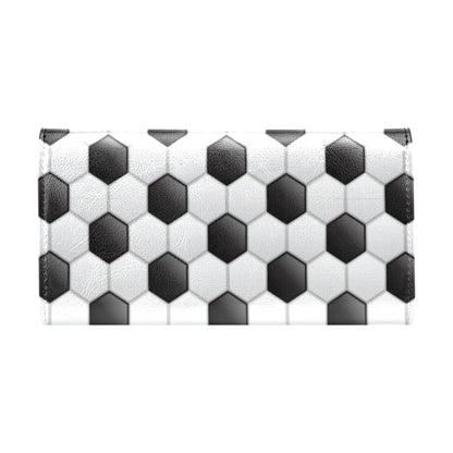 Soccer Ball Texture Print Pattern Women's Trifold Wallet