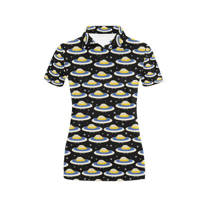 UFO Print Design LKS303 Women's Polo Shirt