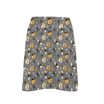 Honey Bee Print Design LKS301 17" Golf & Pickleball Skort with Pockets