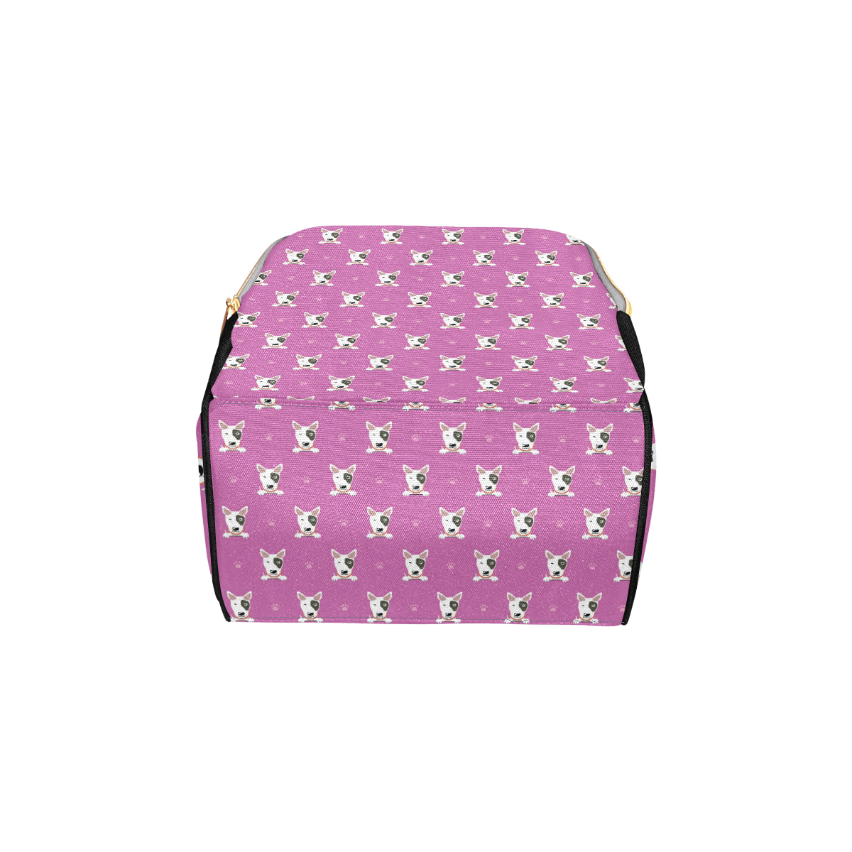 Bull Terrier Happy Print Pattern Diaper Bag Backpack