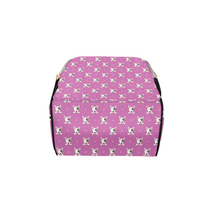 Bull Terrier Happy Print Pattern Diaper Bag Backpack